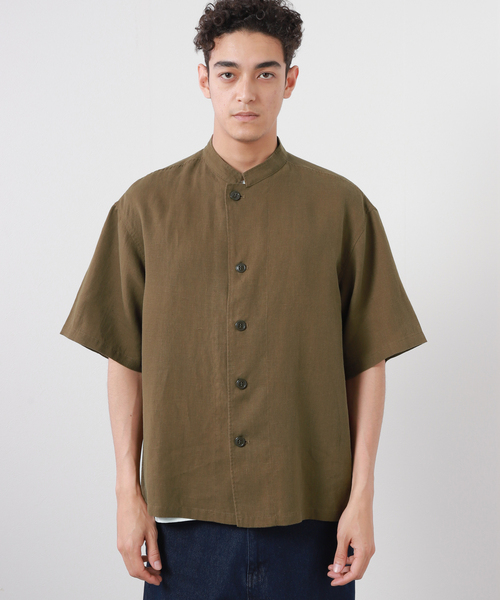 JOURNAL STANDARD J.S HOMESTEAD（ジャーナルスタンダードホームステッド）の「【J.S Homestead】リネン 半袖 カバー シャツ（シャツ/ブラウス）」 WEAR