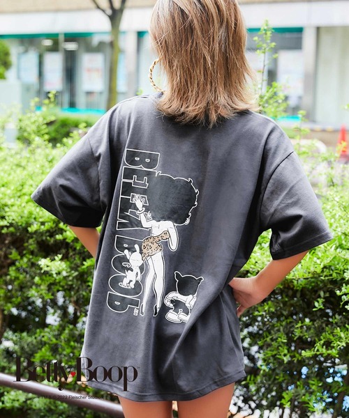 babyShoop（ベイビーシュープ）の「レオパード柄BETTY BOOP半袖TOPS【BP】（Tシャツ/カットソー・レディース・ホワイト/グレー/ベージュ・FREE）」の14枚目の写真
