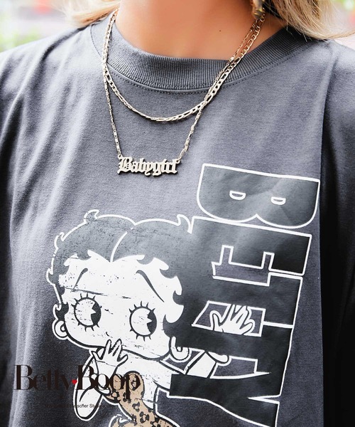 babyShoop（ベイビーシュープ）の「レオパード柄BETTY BOOP半袖TOPS【BP】（Tシャツ/カットソー・レディース・ホワイト/グレー/ベージュ・FREE）」の16枚目の写真
