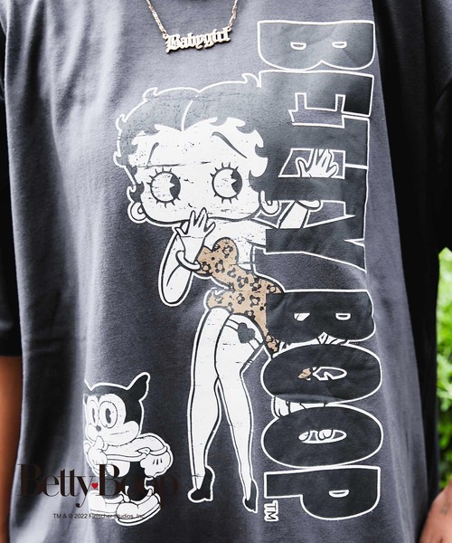 babyShoop（ベイビーシュープ）の「レオパード柄BETTY BOOP半袖TOPS【BP】（Tシャツ/カットソー・レディース・ホワイト/グレー/ベージュ・FREE）」の17枚目の写真