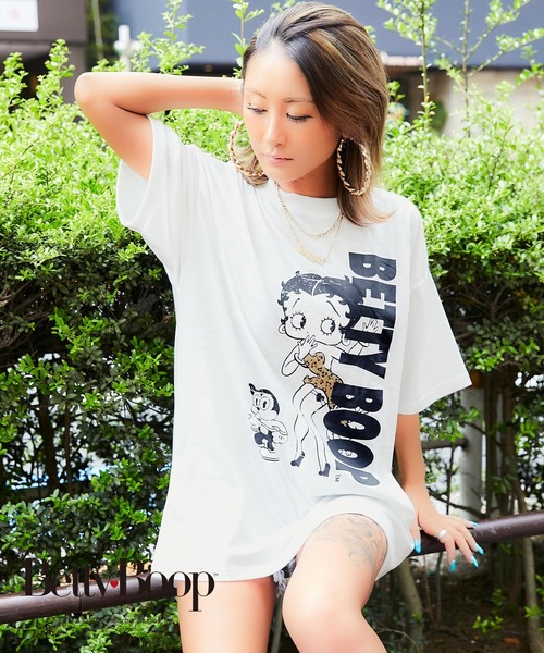 babyShoop（ベイビーシュープ）の「レオパード柄BETTY BOOP半袖TOPS【BP】（Tシャツ/カットソー・レディース・ホワイト/グレー/ベージュ・FREE）」の22枚目の写真