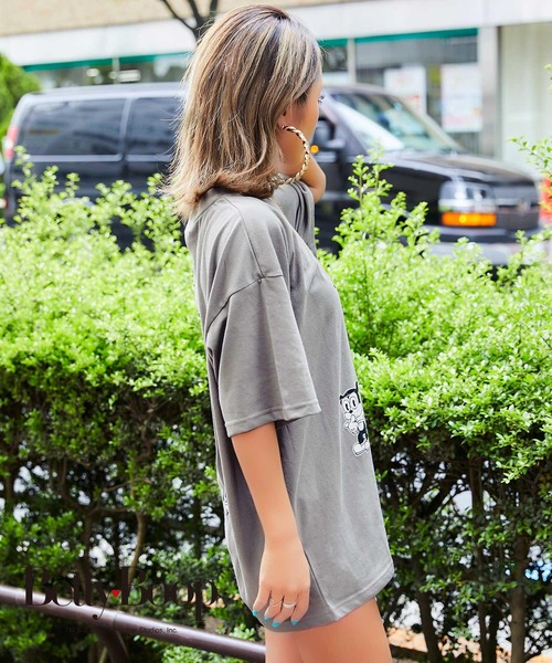 babyShoop（ベイビーシュープ）の「レオパード柄BETTY BOOP半袖TOPS【BP】（Tシャツ/カットソー・レディース・ホワイト/グレー/ベージュ・FREE）」の4枚目の写真