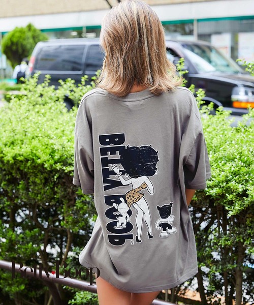 babyShoop（ベイビーシュープ）の「レオパード柄BETTY BOOP半袖TOPS【BP】（Tシャツ/カットソー・レディース・ホワイト/グレー/ベージュ・FREE）」の5枚目の写真