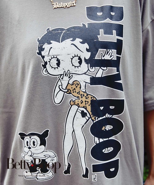 babyShoop（ベイビーシュープ）の「レオパード柄BETTY BOOP半袖TOPS【BP】（Tシャツ/カットソー・レディース・ホワイト/グレー/ベージュ・FREE）」の10枚目の写真