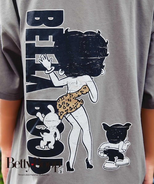 babyShoop（ベイビーシュープ）の「レオパード柄BETTY BOOP半袖TOPS【BP】（Tシャツ/カットソー・レディース・ホワイト/グレー/ベージュ・FREE）」の12枚目の写真