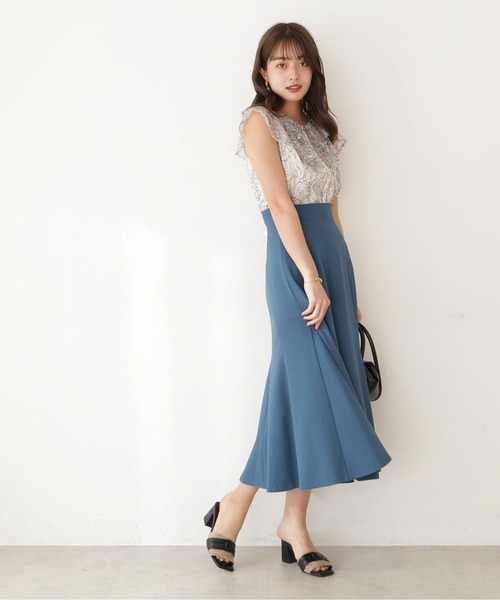 PROPORTION BODY DRESSING（プロポーションボディドレッシング）の「ラッフルレースブラウス / 1212210602（シャツ/ブラウス・レディース・ネイビー/ブラウン/オフホワイト/ブルー・FREE）」の6枚目の写真