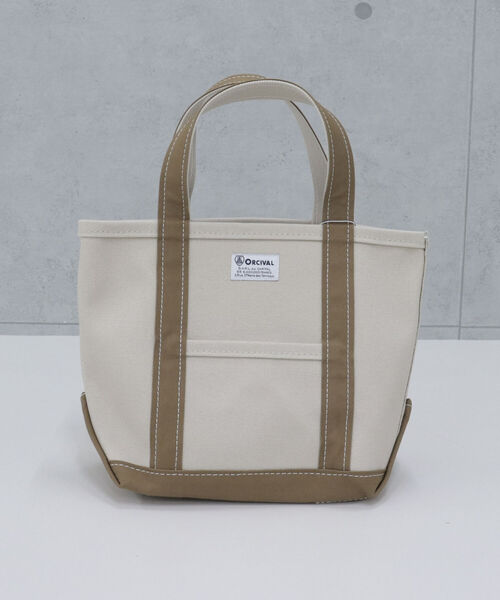 ORCIVAL（オーシバル）の「【ORCIVAL/オーシバル】CANVAS TOTE S　コンビキャンバストートバッグS（トートバッグ・レディース・ブラウン/アイボリー/グレイッシュベージュ・FREE）」の8枚目の写真