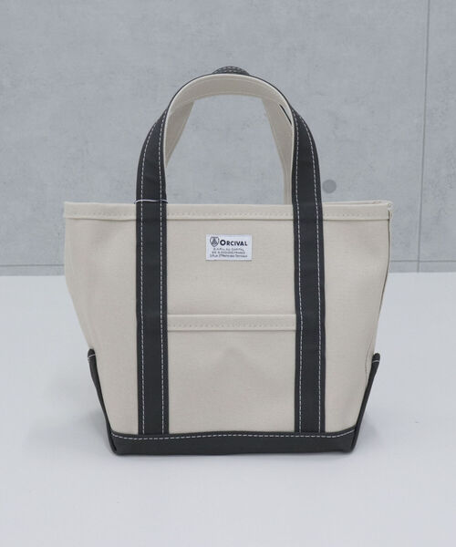 ORCIVAL（オーシバル）の「【ORCIVAL/オーシバル】CANVAS TOTE S　コンビキャンバストートバッグS（トートバッグ・レディース・ブラウン/アイボリー/グレイッシュベージュ・FREE）」の9枚目の写真