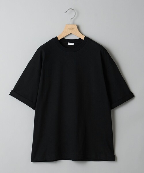 BEAUTY&YOUTH UNITED ARROWS（ビューティーアンドユースユナイテッドアローズ）の「【WEB限定】ロールアップ ワイド テーパード Tシャツ -MADE IN JAPAN-（Tシャツ/カットソー・メンズ・ホワイト/ライトグレー/ブラック/ライム/ライトブルー/ライトピンク/その他1・S/M/L/XL）」の3枚目の写真