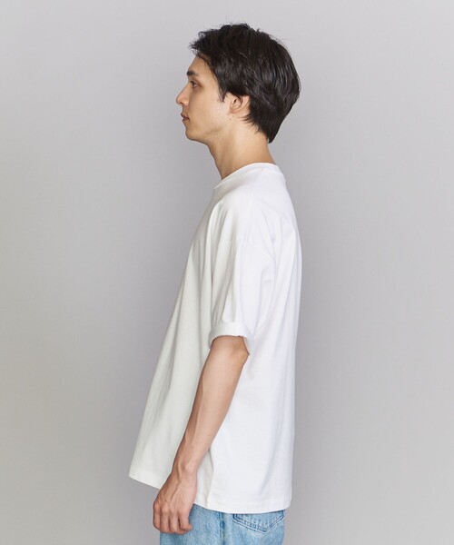BEAUTY&YOUTH UNITED ARROWS（ビューティーアンドユースユナイテッドアローズ）の「【WEB限定】ロールアップ ワイド テーパード Tシャツ -MADE IN JAPAN-（Tシャツ/カットソー・メンズ・ホワイト/ライトグレー/ブラック/ライム/ライトブルー/ライトピンク/その他1・S/M/L/XL）」の12枚目の写真