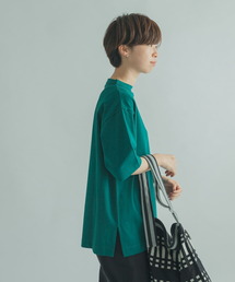 FORK&SPOON　ボトルネック5分袖チュニック