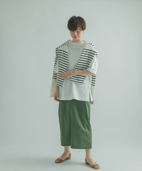 FORK&SPOON（フォークアンドスプーン）の「FORK&SPOON　ボトルネック5分袖チュニック（Tシャツ/カットソー・レディース・パープル/グリーン/ホワイト系その他・1）」の8枚目の写真