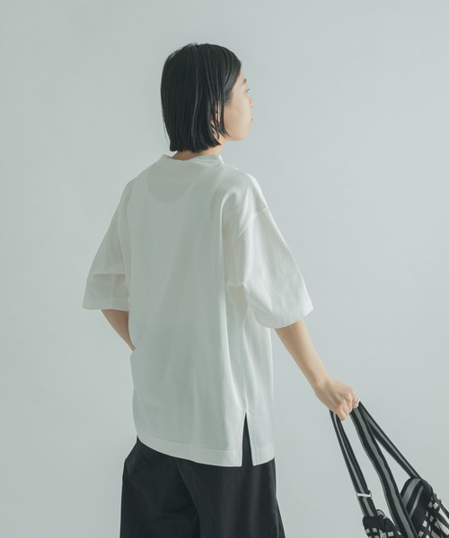 FORK&SPOON（フォークアンドスプーン）の「FORK&SPOON　ボトルネック5分袖チュニック（Tシャツ/カットソー・レディース・パープル/グリーン/ホワイト系その他・1）」の13枚目の写真