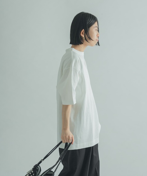 FORK&SPOON（フォークアンドスプーン）の「FORK&SPOON　ボトルネック5分袖チュニック（Tシャツ/カットソー・レディース・パープル/グリーン/ホワイト系その他・1）」の14枚目の写真