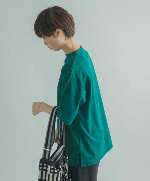 FORK&SPOON（フォークアンドスプーン）の「FORK&SPOON　ボトルネック5分袖チュニック（Tシャツ/カットソー・レディース・パープル/グリーン/ホワイト系その他・1）」の18枚目の写真