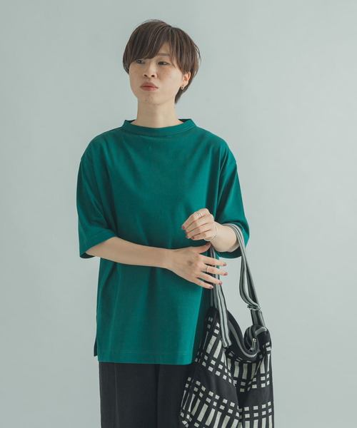 FORK&SPOON（フォークアンドスプーン）の「FORK&SPOON　ボトルネック5分袖チュニック（Tシャツ/カットソー・レディース・パープル/グリーン/ホワイト系その他・1）」の20枚目の写真