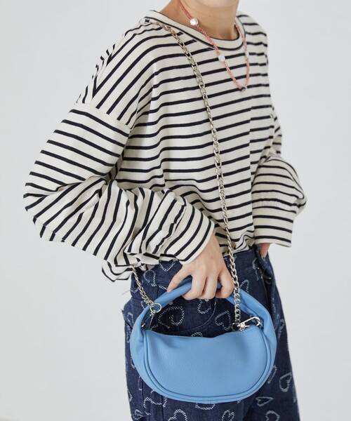 PUBLUX（パブリュクス）の「▽PUBLUX/パブリュクス フェイクレザーワンハンドルバッグ（ハンドバッグ・レディース・ブラック/ピンク/ブルー/グリーン・ONE SIZE）」の14枚目の写真