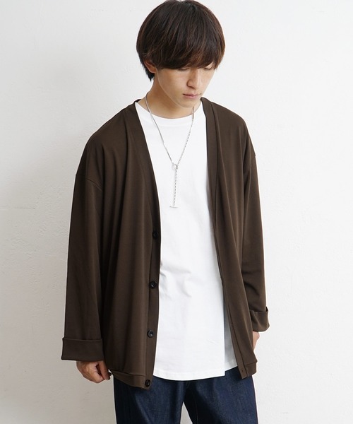 BLACK PEACE NOW　マキシマム　ベロア生地　カーディガン　ボレロ jiggys shop（ジギーズショップ）の「部分透かし編み 襟付き