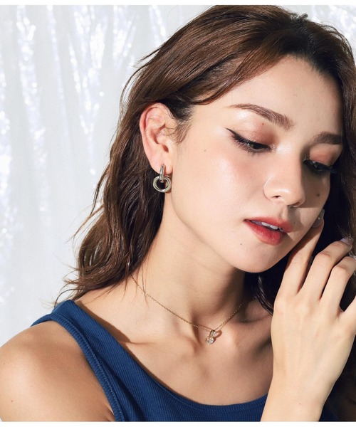 ANAP（アナップ）の「サークルデザインスタッドピアス（ピアス（両耳用）・レディース・シルバー/ゴールド・FREE）」の8枚目の写真