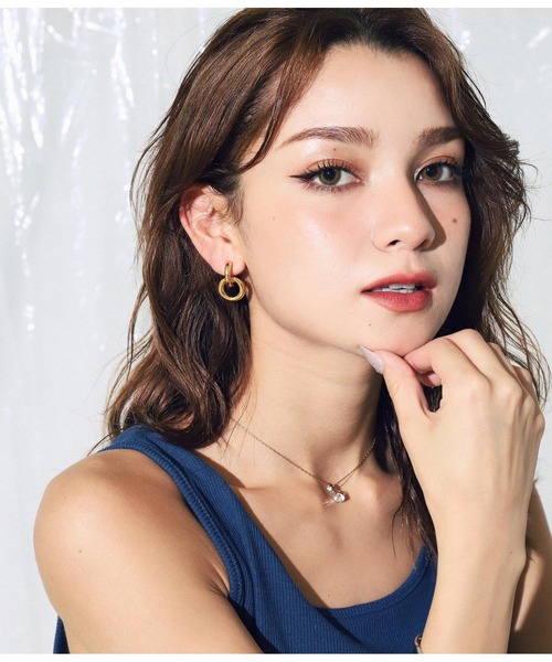 ANAP（アナップ）の「サークルデザインスタッドピアス（ピアス（両耳用）・レディース・シルバー/ゴールド・FREE）」の10枚目の写真