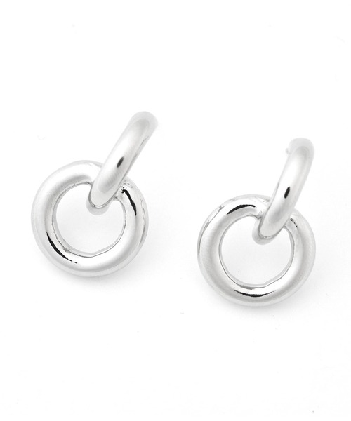 ANAP（アナップ）の「サークルデザインスタッドピアス（ピアス（両耳用）・レディース・シルバー/ゴールド・FREE）」の5枚目の写真