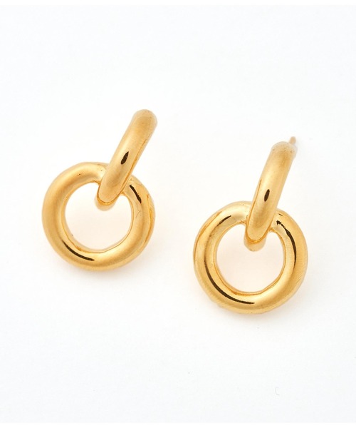 ANAP（アナップ）の「サークルデザインスタッドピアス（ピアス（両耳用）・レディース・シルバー/ゴールド・FREE）」の6枚目の写真