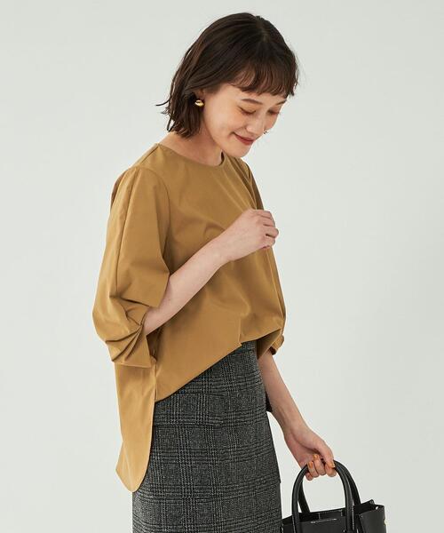 デザインワークス　タックスリーブブラウス green label relaxing（グリーンレーベルリラクシング）の