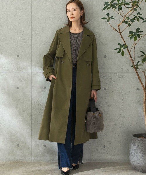 URBAN RESEARCH ROSSO（アーバンリサーチロッソ）の「オーバートレンチコート（トレンチコート・レディース・ベージュ/カーキ・38/36）」の5枚目の写真