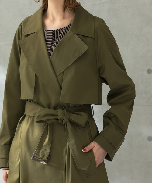 URBAN RESEARCH ROSSO（アーバンリサーチロッソ）の「オーバートレンチコート（トレンチコート・レディース・ベージュ/カーキ・38/36）」の17枚目の写真