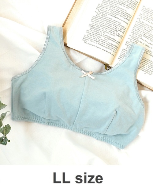 AMPHI（アンフィ）の「【ナイトアップブラ･眠っている間のバストをサポート】シンプル無地 LLサイズ(ノンワイヤーナイト用ブラ)（ナイトブラ・レディース・ネイビー/スモークグレー/スモークピンク/グレイッシュベージュ/ブラック/ターコイズブルー/ライトピンク・LL）」の5枚目の写真