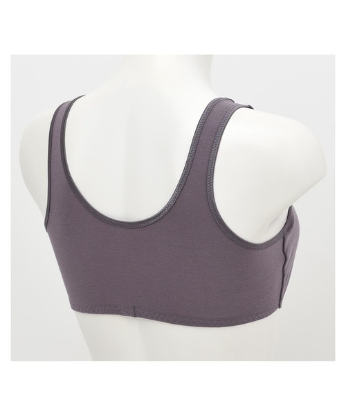 AMPHI（アンフィ）の「【ナイトアップブラ･眠っている間のバストをサポート】シンプル無地 LLサイズ(ノンワイヤーナイト用ブラ)（ナイトブラ・レディース・ネイビー/スモークグレー/スモークピンク/グレイッシュベージュ/ブラック/ターコイズブルー/ライトピンク・LL）」の18枚目の写真