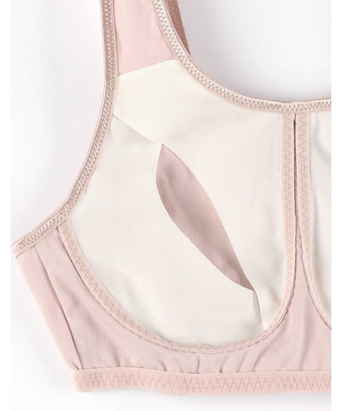 AMPHI（アンフィ）の「【ナイトアップブラ･眠っている間のバストをサポート】シンプル無地 LLサイズ(ノンワイヤーナイト用ブラ)（ナイトブラ・レディース・ネイビー/スモークグレー/スモークピンク/グレイッシュベージュ/ブラック/ターコイズブルー/ライトピンク・LL）」の12枚目の写真