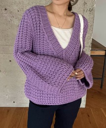 CAPRICIEUX LE'MAGE | ハンドニットプルオーバー(ニット/セーター)