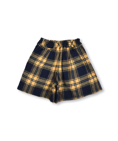 BeBe(ベベ)の「BeBe/【お揃い】コットンネルチェックプリーツキュロット(90~140cm)(その他パンツ・キッズ・イエロー系その他・120/110/90/140/100/130)」の2枚目の写真