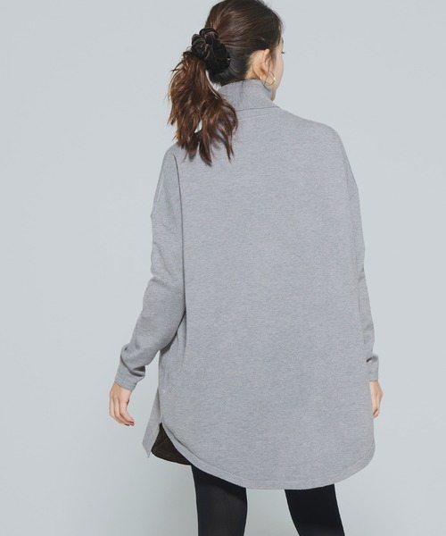 テールカットタートルネック ニットチュニック（ニット/セーター