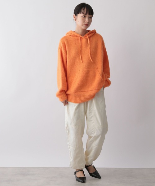 LOWRYS FARM（ローリーズファーム）の「モヘヤライクフードプルオーバー　294830（ニット/セーター・レディース・ブラウン/オレンジ/ブルー/アイボリー・MEDIUM/LARGE）」の15枚目の写真