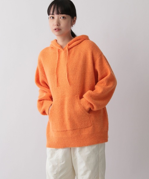 LOWRYS FARM（ローリーズファーム）の「モヘヤライクフードプルオーバー　294830（ニット/セーター・レディース・ブラウン/オレンジ/ブルー/アイボリー・MEDIUM/LARGE）」の16枚目の写真