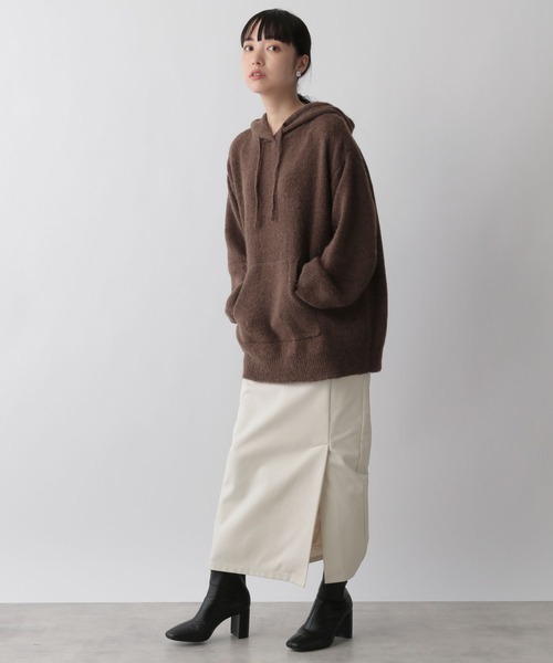 LOWRYS FARM（ローリーズファーム）の「モヘヤライクフードプルオーバー　294830（ニット/セーター・レディース・ブラウン/オレンジ/ブルー/アイボリー・MEDIUM/LARGE）」の11枚目の写真