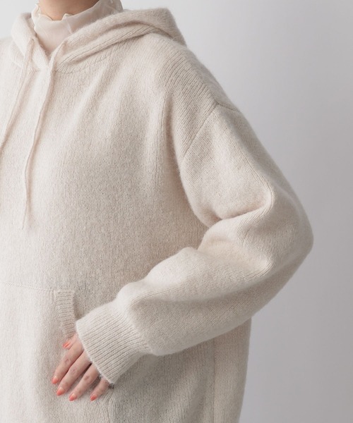 LOWRYS FARM（ローリーズファーム）の「モヘヤライクフードプルオーバー　294830（ニット/セーター・レディース・ブラウン/オレンジ/ブルー/アイボリー・MEDIUM/LARGE）」の20枚目の写真