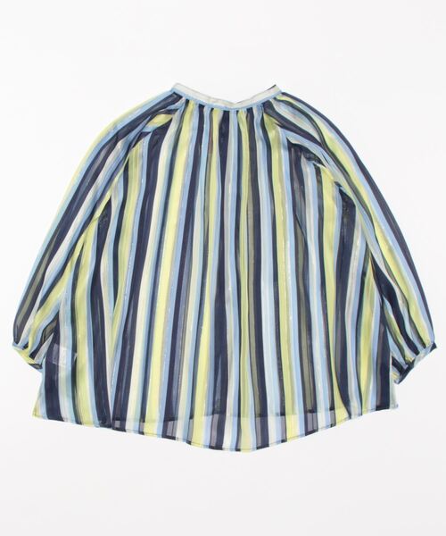 Q(キュー)の「ラメストライプエアシャイン(シャツ/ブラウス・レディース・ブルー系その他/レッド系その他・MEDIUM)」の3枚目の写真