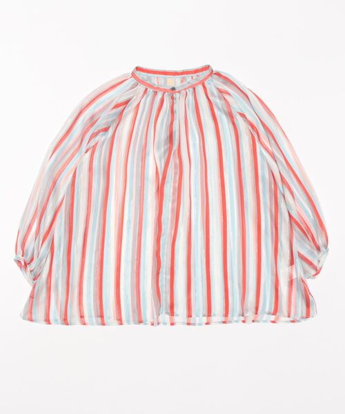 Q(キュー)の「ラメストライプエアシャイン(シャツ/ブラウス・レディース・ブルー系その他/レッド系その他・MEDIUM)」の5枚目の写真