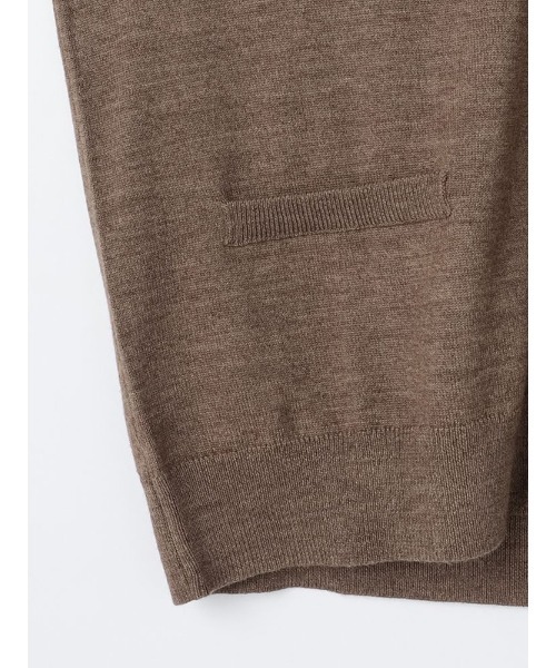 Perfect Suit FActory（パーフェクトスーツファクトリー）の「FILIVIVI　イタリー糸ニットカーディガン　ブラック/グレー/ベージュ/ブラウン/ダークブラウン/ネイビー（カーディガン/ボレロ・メンズ・ダークブラウン/ベージュ/ブラック/ブラウン/ネイビー/グレー・LL/M/L）」の11枚目の写真