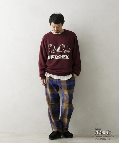 PEANUTS×SPORTS 別注 クルーネックスウェット PEANUTS×SPORTS WEAR by relume 別注 クルーネック スウェット