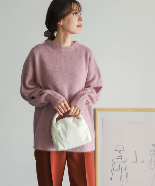 URBAN RESEARCH DOORS（アーバンリサーチドアーズ）の「ヘアリーニットチュニック（ニット/セーター・レディース・イエロー/ミント/ピンク・MEDIUM）」の8枚目の写真