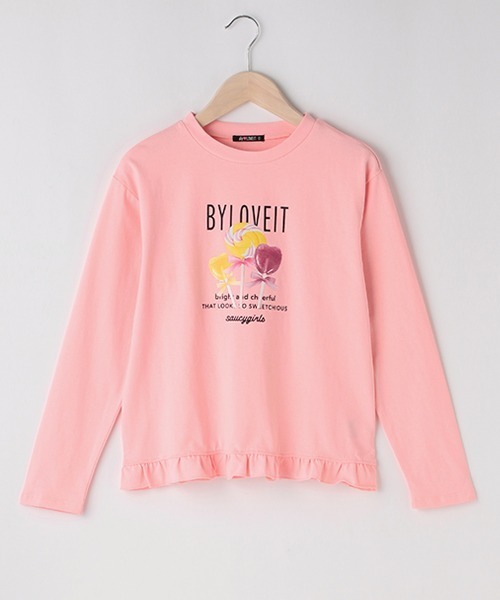 by LOVEiT（バイラビット）の「ロリーポップ長袖Ｔシャツ（Tシャツ/カットソー・キッズ・ラベンダー/ピンク/ミント/ブラック・150cm/160cm/120cm/130cm/140cm）」の4枚目の写真