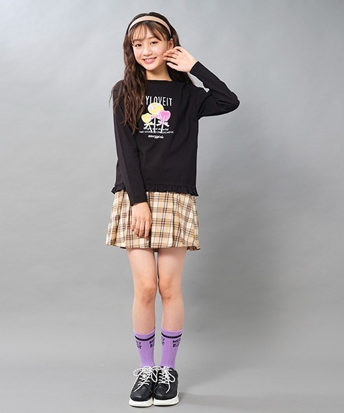 by LOVEiT（バイラビット）の「ロリーポップ長袖Ｔシャツ（Tシャツ/カットソー・キッズ・ラベンダー/ピンク/ミント/ブラック・150cm/160cm/120cm/130cm/140cm）」の13枚目の写真