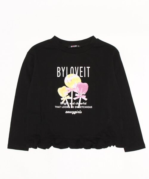 by LOVEiT（バイラビット）の「ロリーポップ長袖Ｔシャツ（Tシャツ/カットソー・キッズ・ラベンダー/ピンク/ミント/ブラック・150cm/160cm/120cm/130cm/140cm）」の14枚目の写真