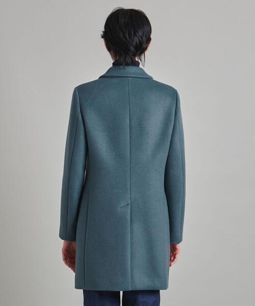 LOEFF（ロエフ）の「＜LOEFF＞ビーバー 2ボタン チェスターコート（チェスターコート・レディース・ターコイズブルー/ダークグレー・1/0）」の11枚目の写真