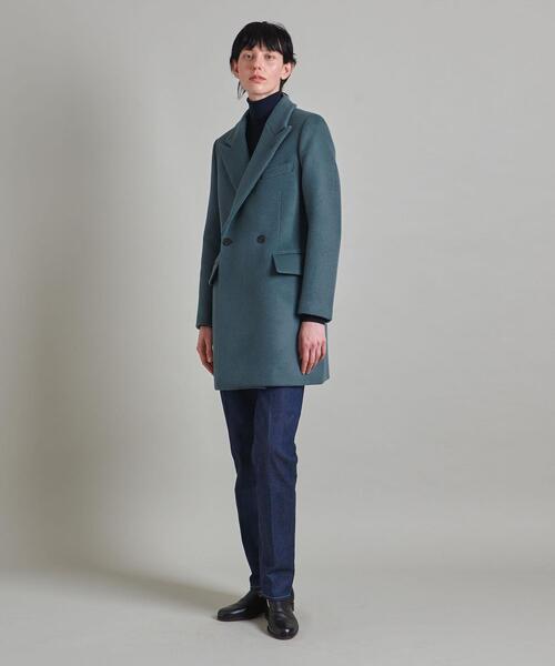 LOEFF（ロエフ）の「＜LOEFF＞ビーバー 2ボタン チェスターコート（チェスターコート・レディース・ターコイズブルー/ダークグレー・1/0）」の19枚目の写真