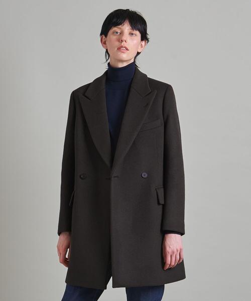 LOEFF（ロエフ）の「＜LOEFF＞ビーバー 2ボタン チェスターコート（チェスターコート・レディース・ターコイズブルー/ダークグレー・1/0）」の17枚目の写真